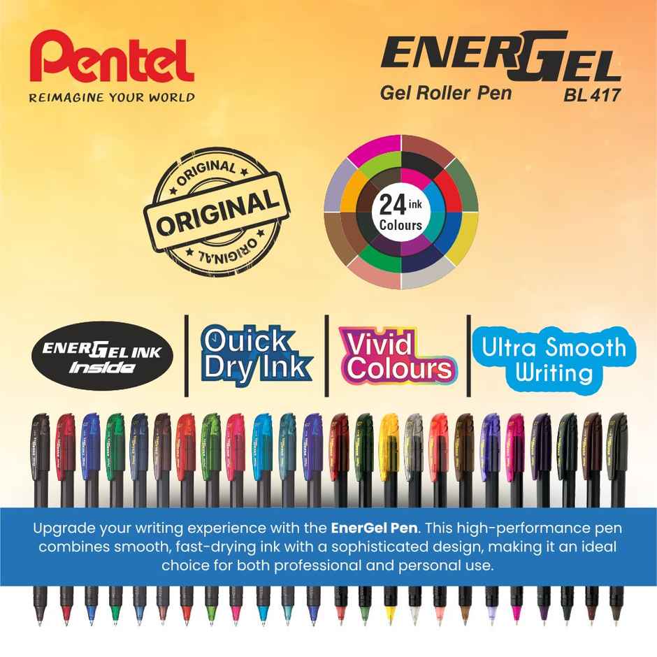 Pentel BL417 Energel Pouch Single Black Ink