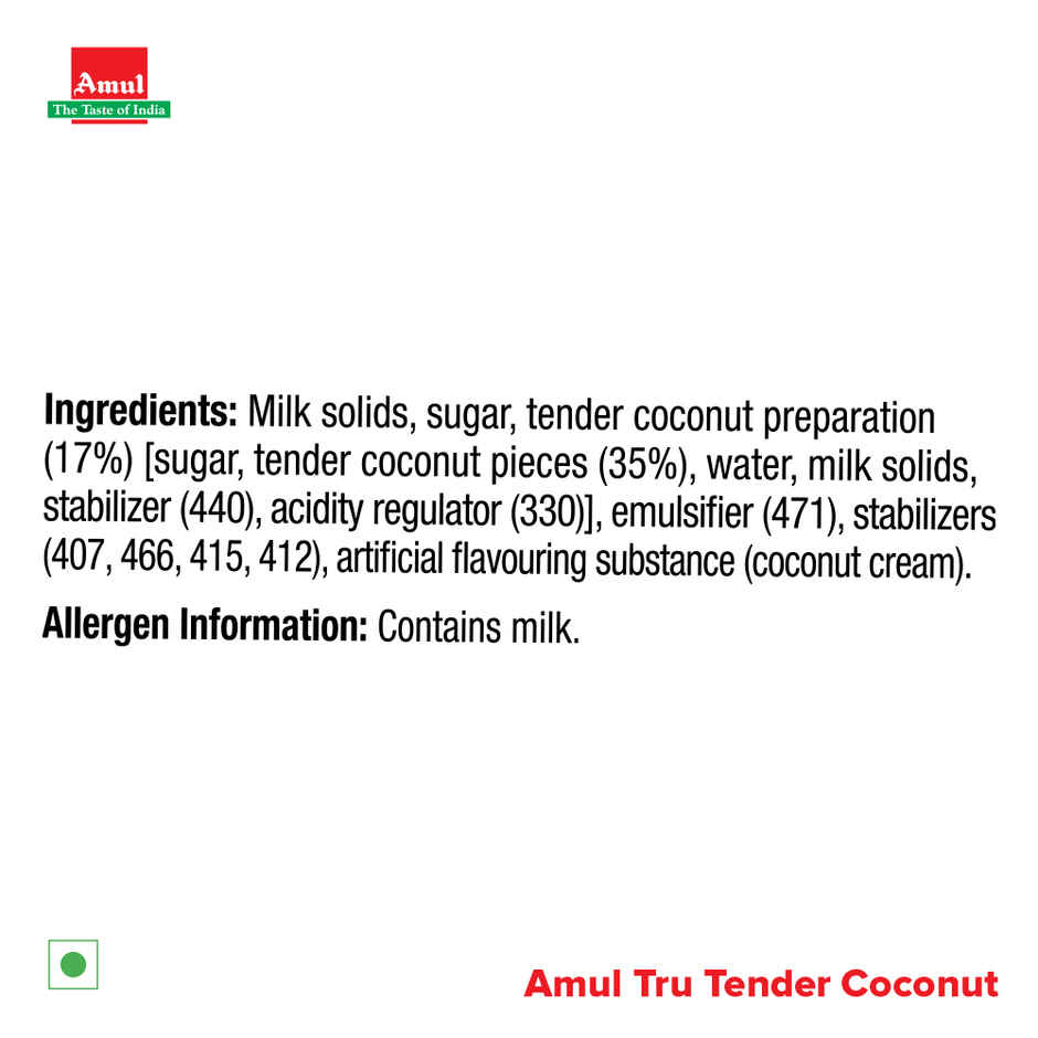 Amul Tru Tender Coconut Ice Cream Tub