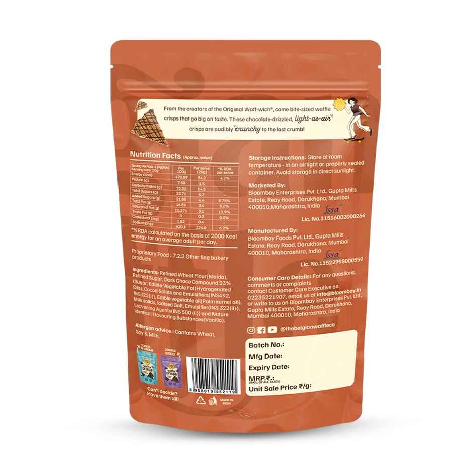 The Belgian Waffle Co Classic Choco Crisps