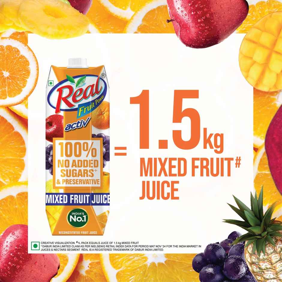 Dabur Real Activ Mixed Fruit Juice | Fruity & Refreshing