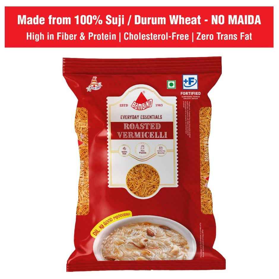 Bambino Roasted Vermicelli Seviyan | Pure Suji, No Maida, Protein Rich