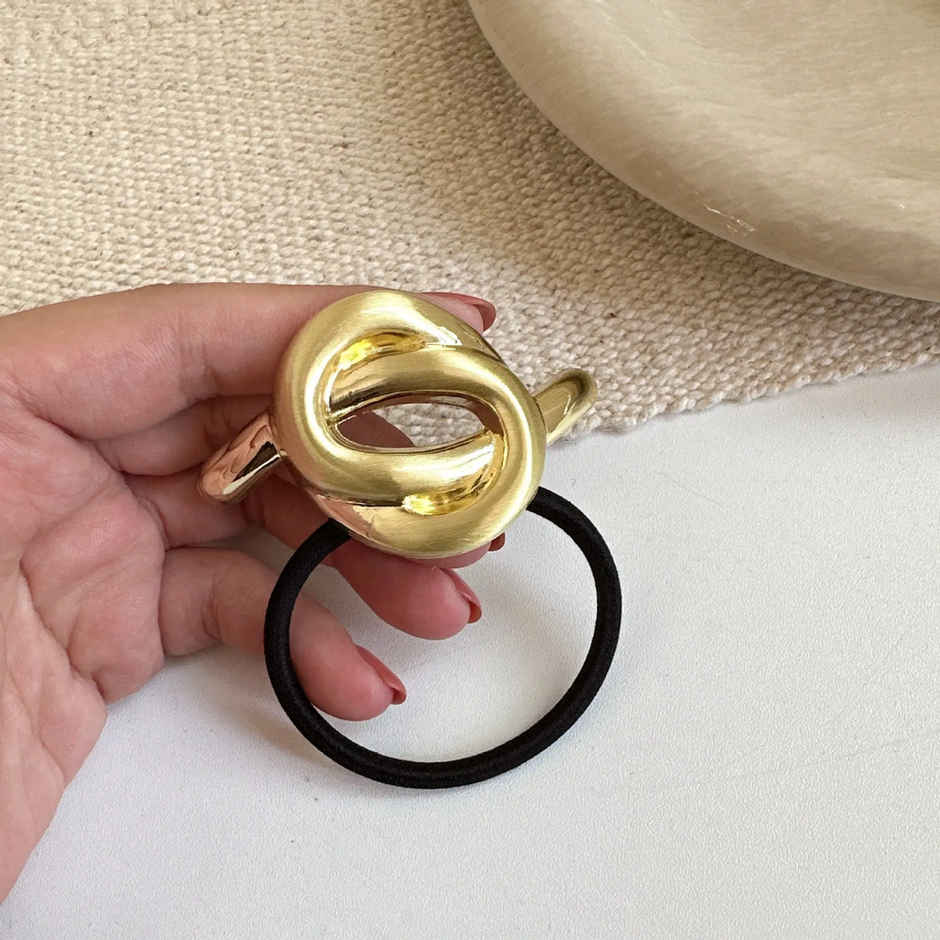 SE7EN Premium Hair Rubber Bands With Metal Design