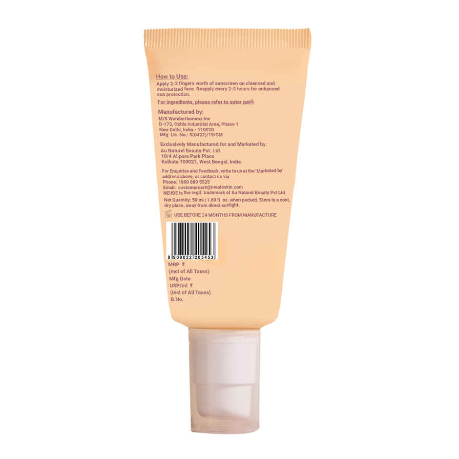 Neude Lightweight Gel Creme Sunscreen SPF50+ PA++++ UVA & UVB Protection