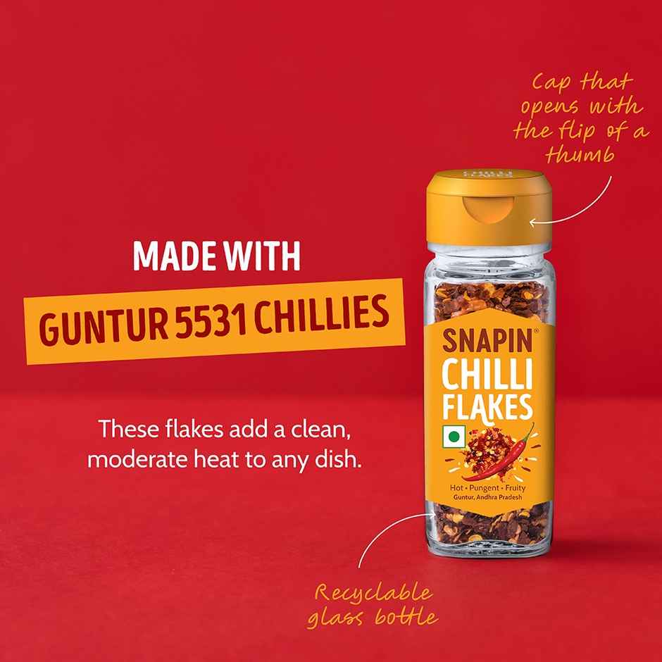 Snapin Oregano (20g) & Snapin Red Chilli Flakes (35g) Combo