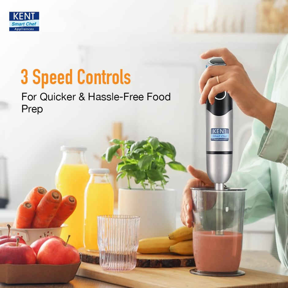 Kent KENT Hand Blender Plus Chopper 450 W | Speed Control | Turbo Switch for Fast Blending |
