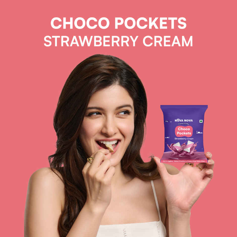 Nova Nova Choco Pockets Strawberry Cream Filled Wafer Bites