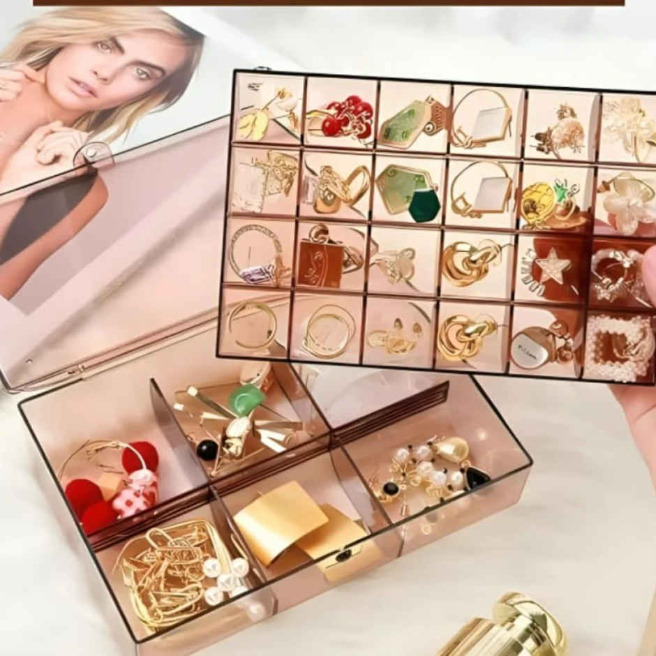 Zedak Acrylic 2-Layer Jewellery Organizer | Brown