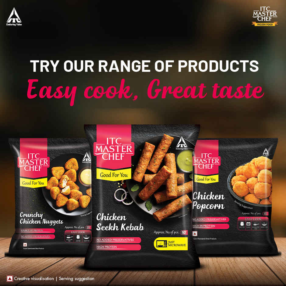 ITC Master Chef Chicken Seekh Kebab | High in Protein | No Added preservatives | Microwave Friendly