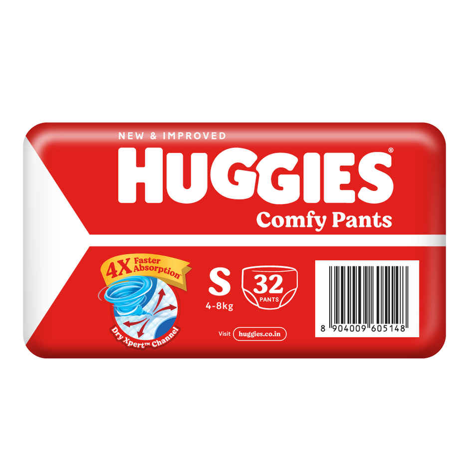 Huggies Comfy Baby Diapers | Pant Style | S | 32 pcs