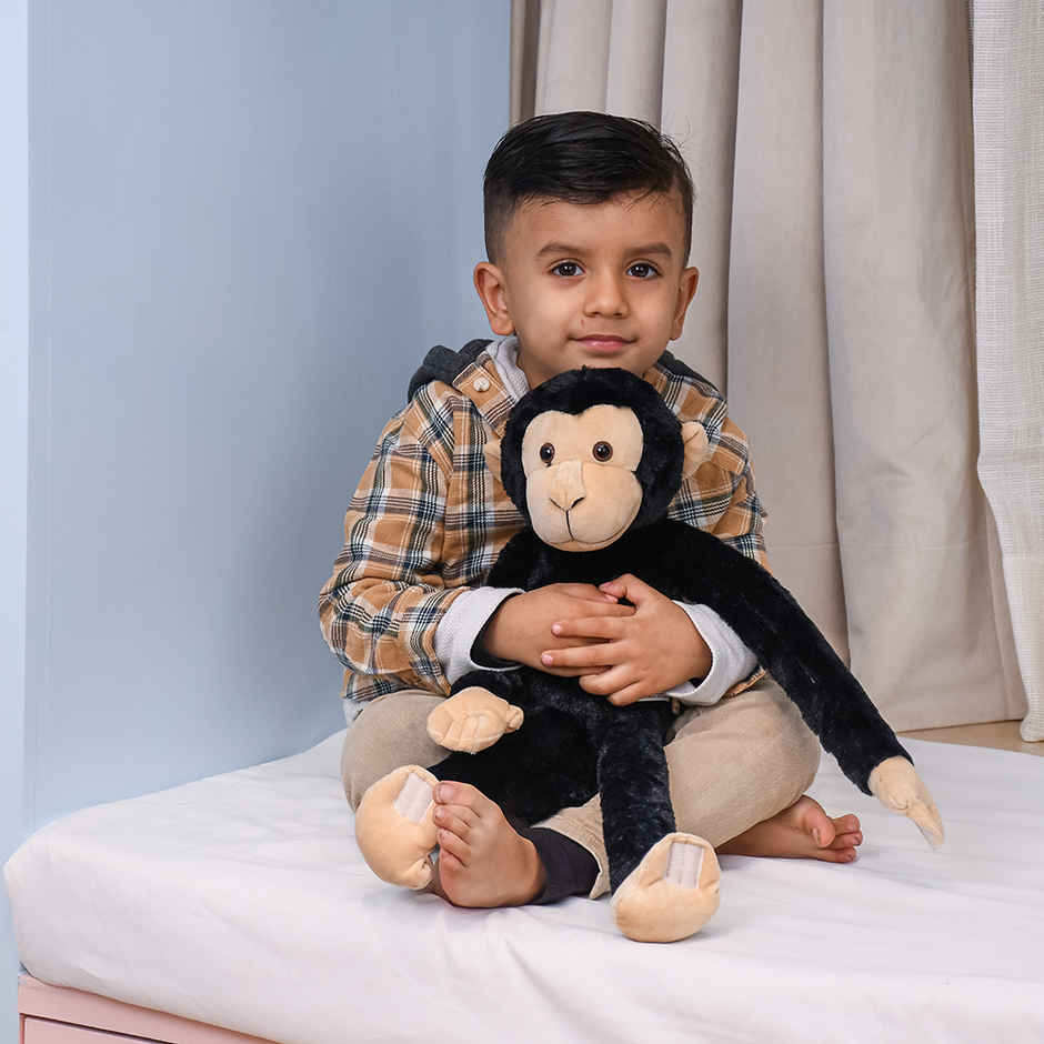 Mirada Black Hanging Monkey Soft Toy - 52Cm