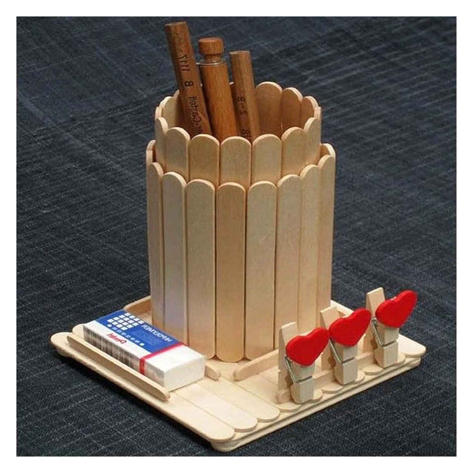 Se7en Wooden Ice Cream Sticks, 11 cm- Length