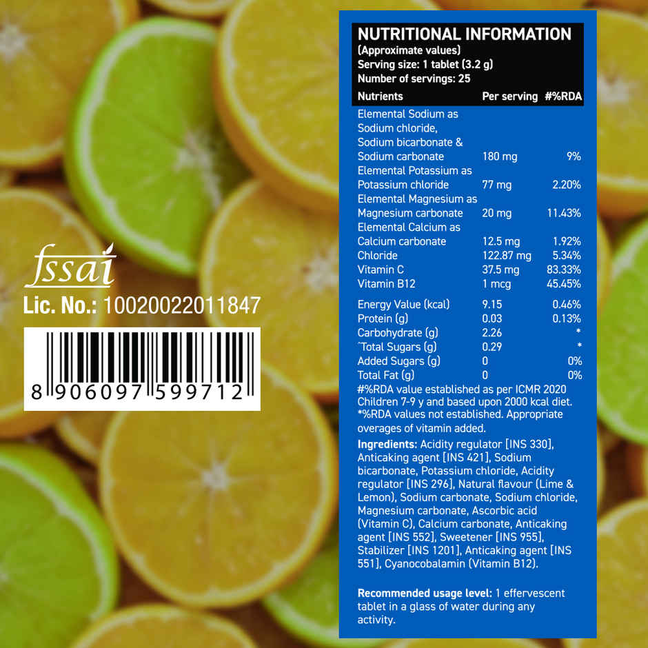 Fast&Up Reload Zero Sugar Instant Hydration Drink Lime Lemon
