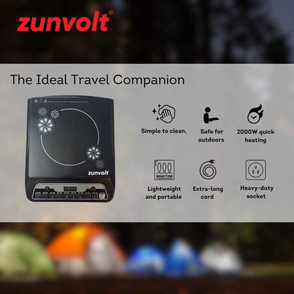 ZunVolt 2000 W Crystal Push Induction Cooktop