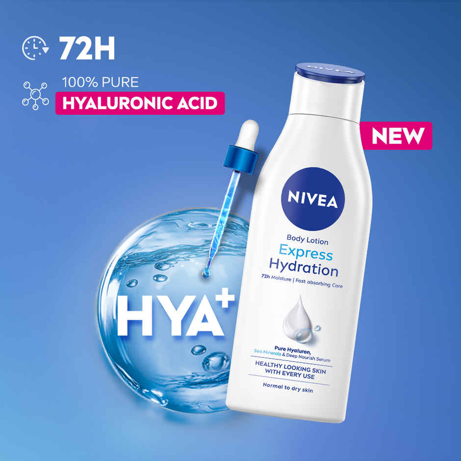 NIVEA Express Hydration Body Lotion|Sea Minerals & Deep Moisture Serum|Non Greasy