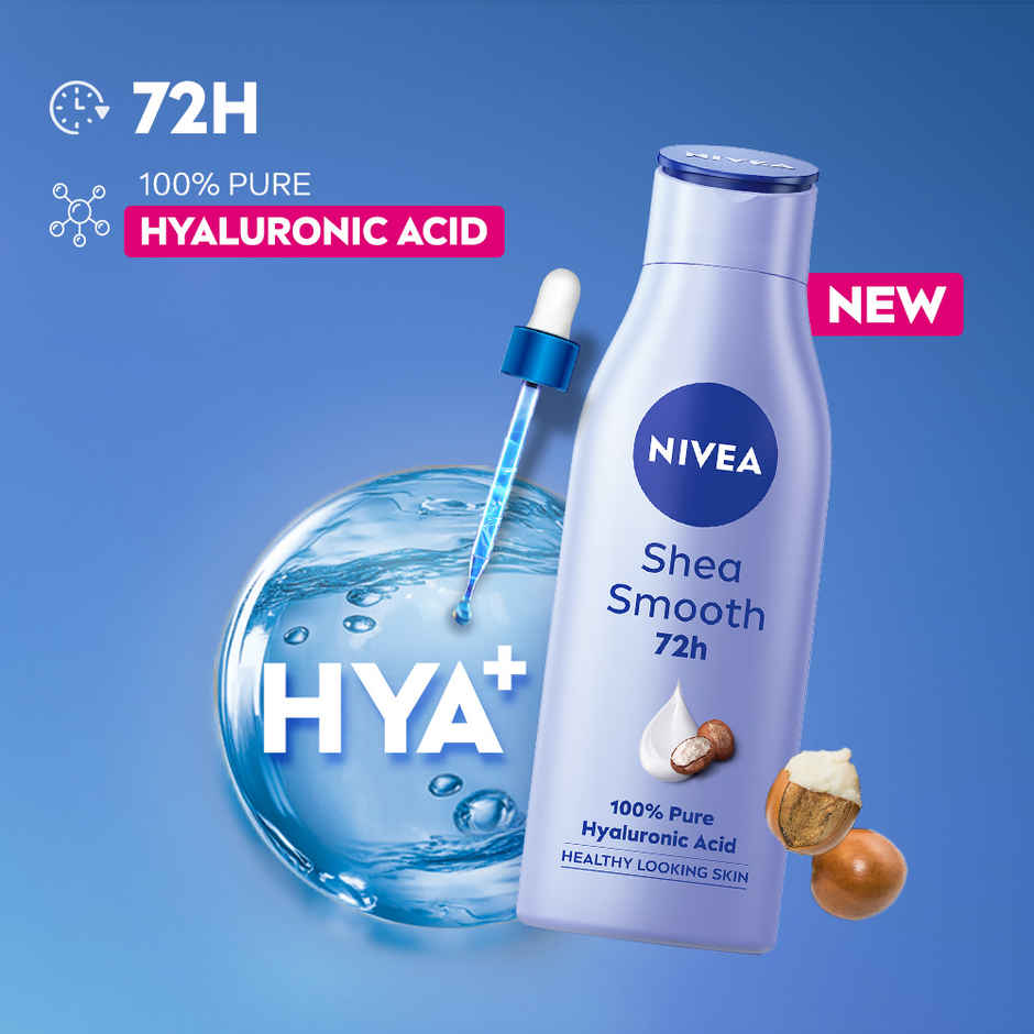NIVEA Shea Smooth Body Lotion |48 H Moisturization|With Deep Moisture Serum | For Dry Skin