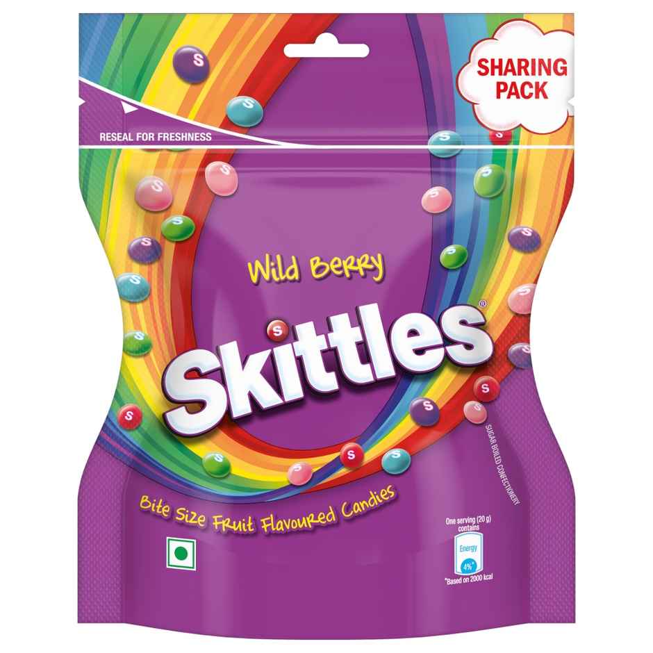 Skittles Wildberry Bite-Size Fruit Flavoured Candy Pouch