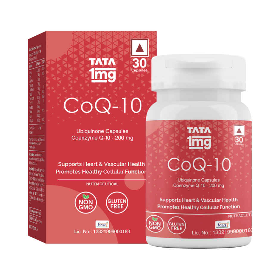 Tata 1mg CoQ 10 Coenzyme Capsules Heart Health