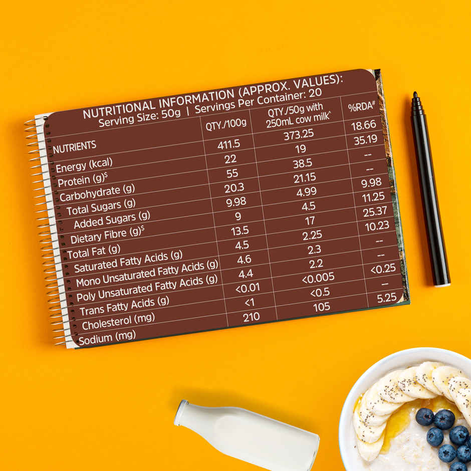 MuscleBlaze Fit High Protein Muesli (Dark Chocolate & Cranberry, 1kg) | 22g Protein