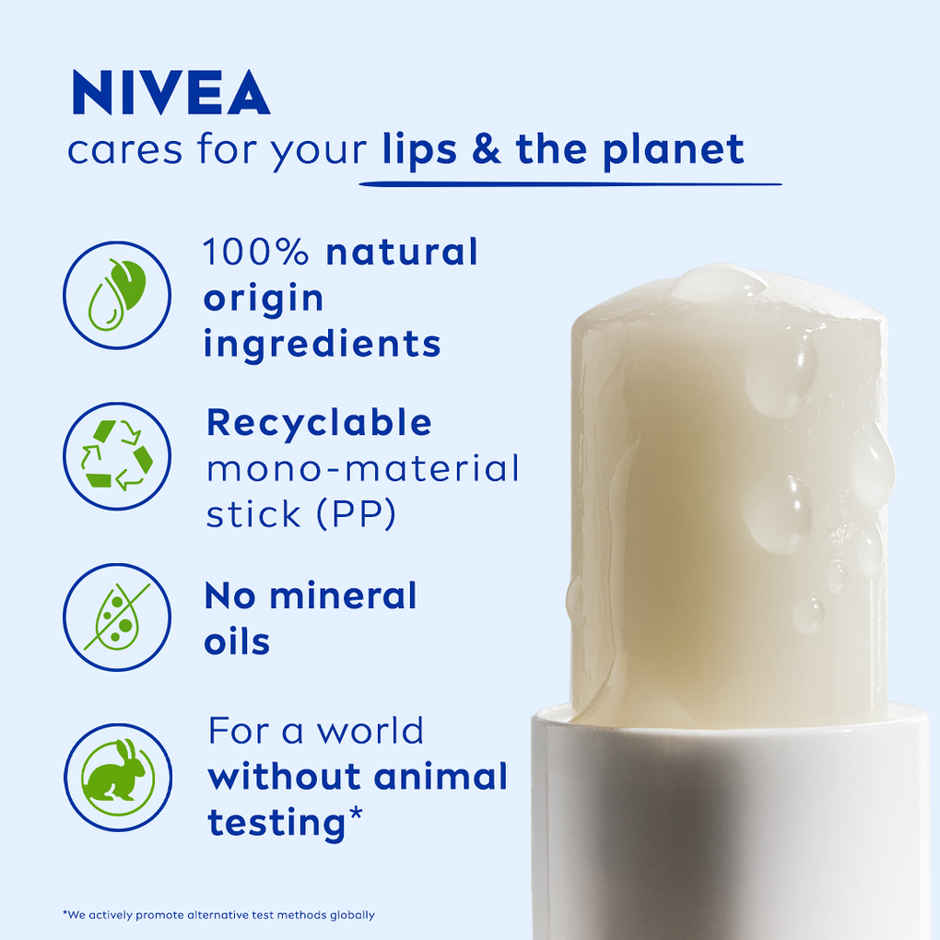 Nivea Lip Balm Original Care for 24h Moisture with Shea Butter & Natural Oils