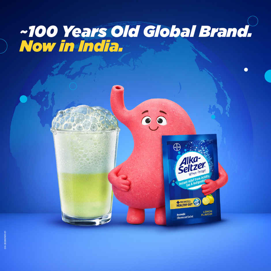 Alkaseltzer Lemon Flavour Instant Relief from Acidity, Gas & Indigestion