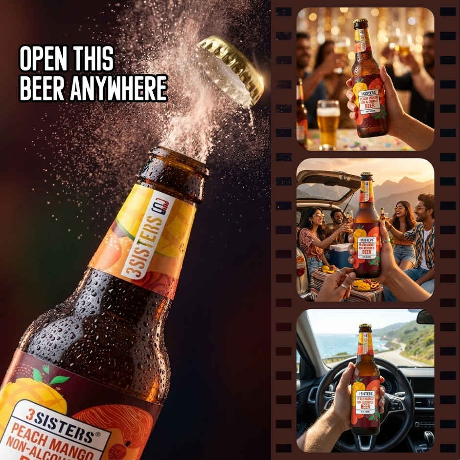 3 Sisters Peach And Mango Non Alcoholic Beer | Combo