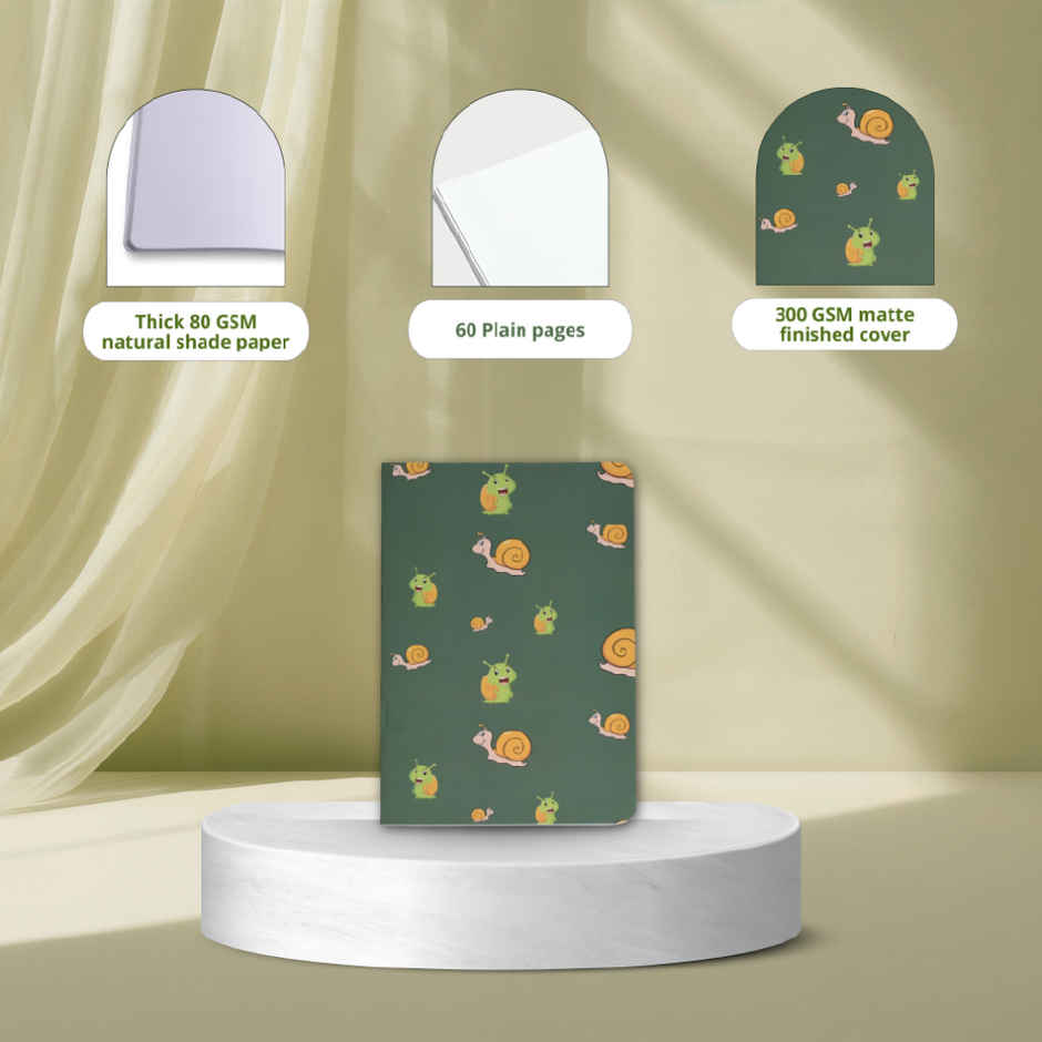 Papboo A5 Unruled Notebooks Set | 80 GSM Paper | Cute Creatures