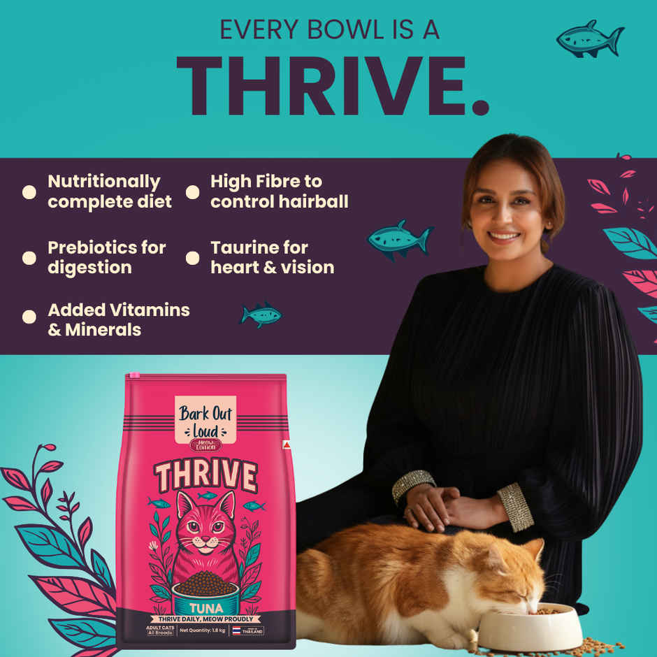 Bark Out Loud Thrive Cat Food Tuna Flavor Adult Cats All Breeds