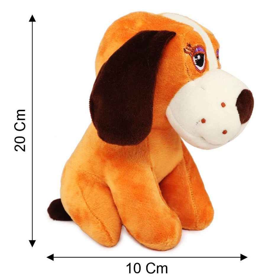 Webby Soft Animal Plush Dalmatian Dog Toy | 20cm | Brown