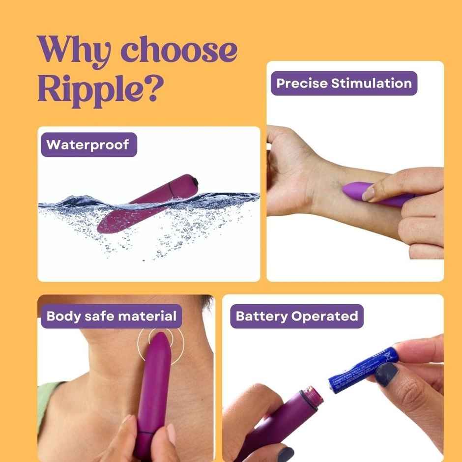 Boldedge Ripple Mini Bullet Personal Massager | Magenta