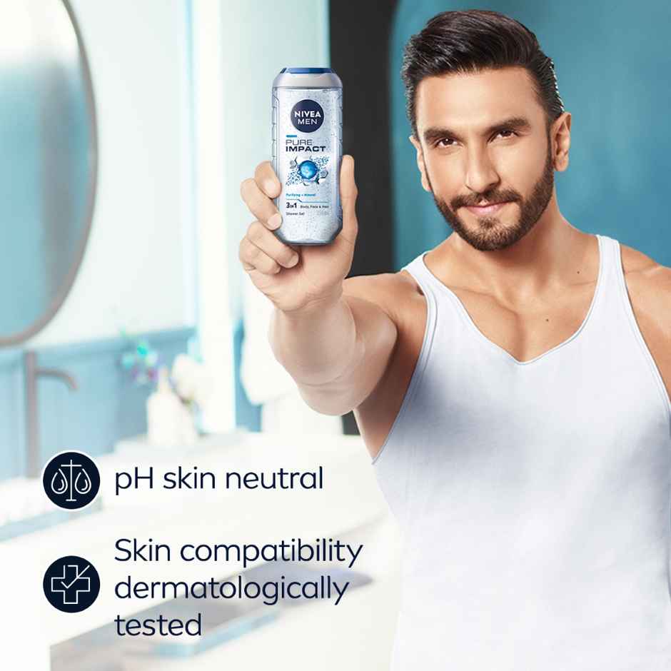 Nivea Men Pure Impact Body Wash For Face, Body & Hair