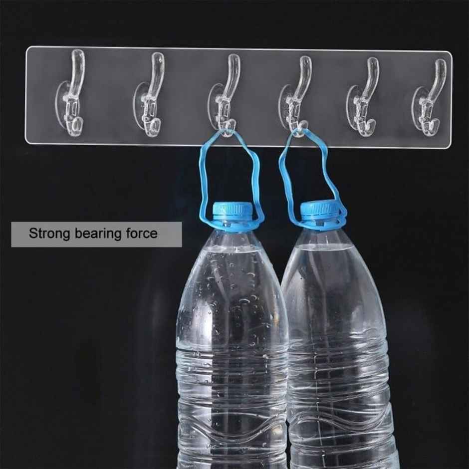 SE7EN Multipurpose Self Adhesive 6 hooks Hanger Strip