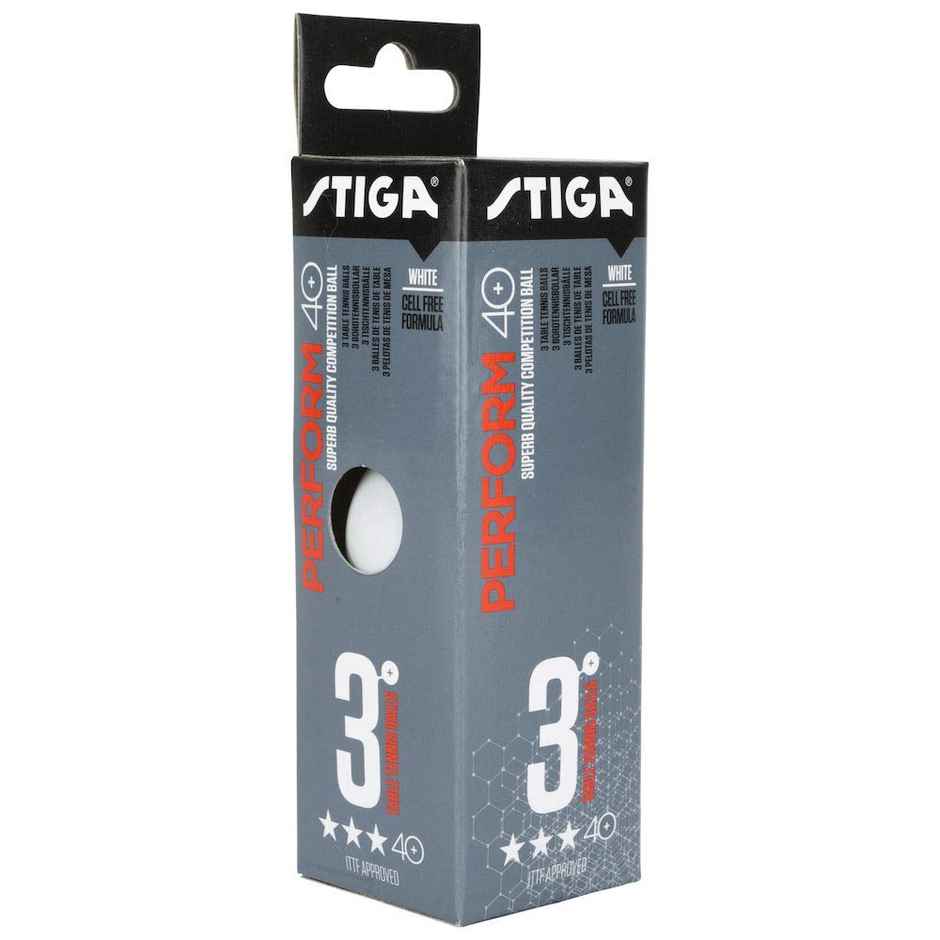 Stiga Perform White Plastic Table Tennis Ball - High Performance
