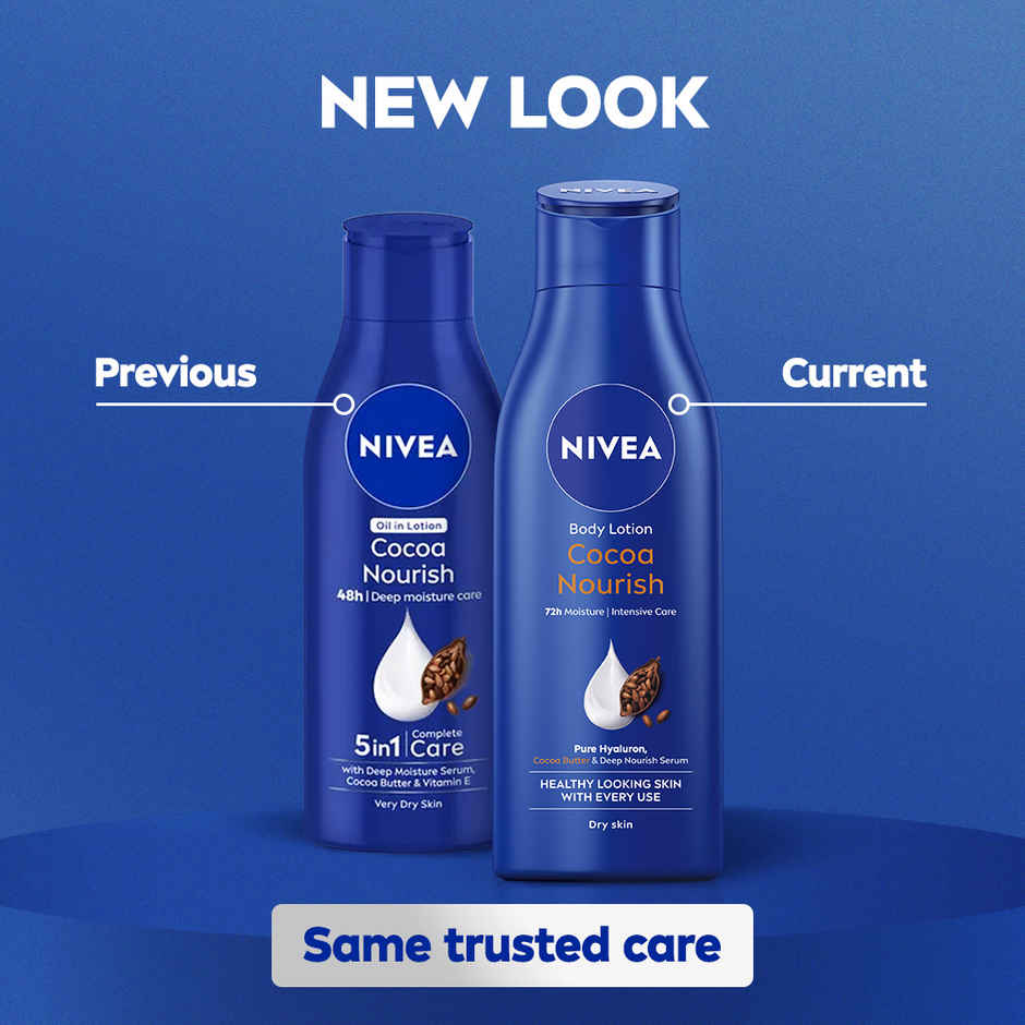 NIVEA Cocoa Nourish Body Lotion|Deep Moisture Serum|Non Greasy|Moisturiser For Very Dry Skin