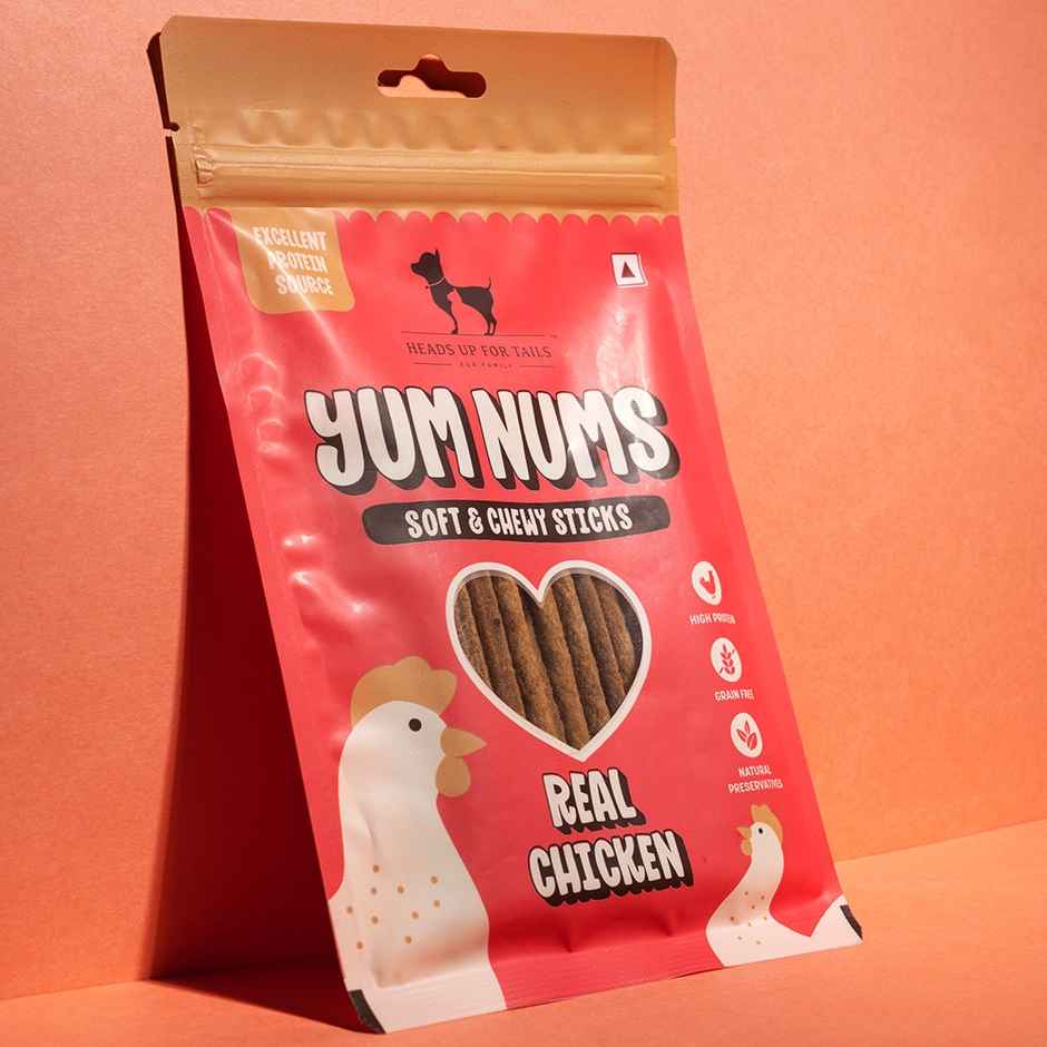 HUFT Yum Nums Real Chicken Soft Sticks Treat For Dogs