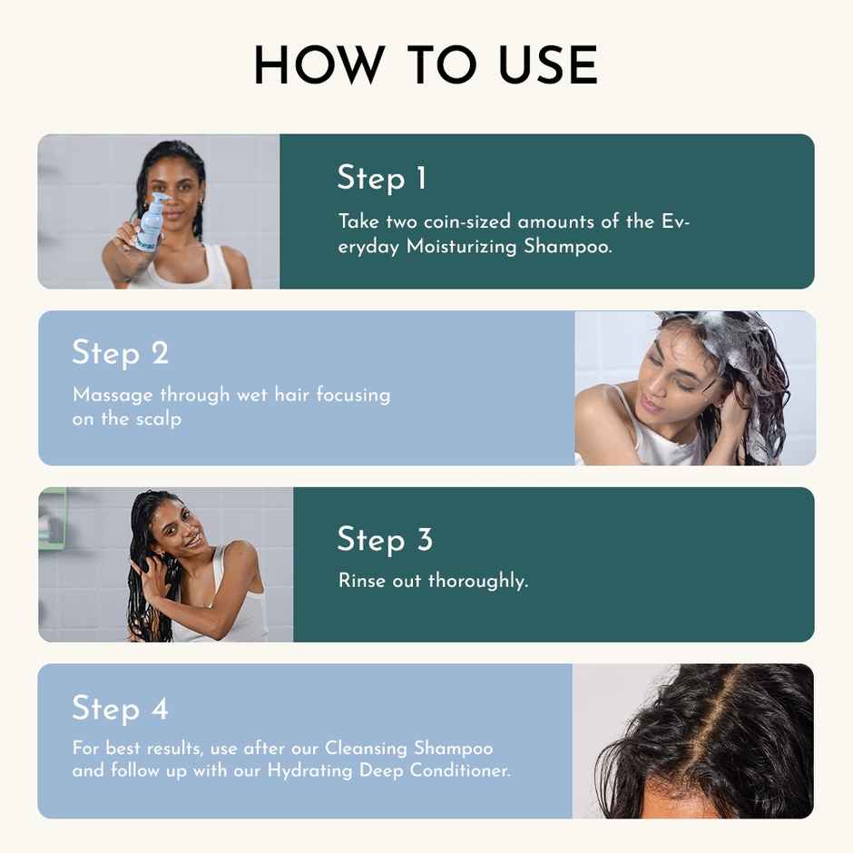 Fix My Curls Everyday Moisturizing Shampoo For Curly, Dry Hair No Sulphate & Silicone Hair Cream