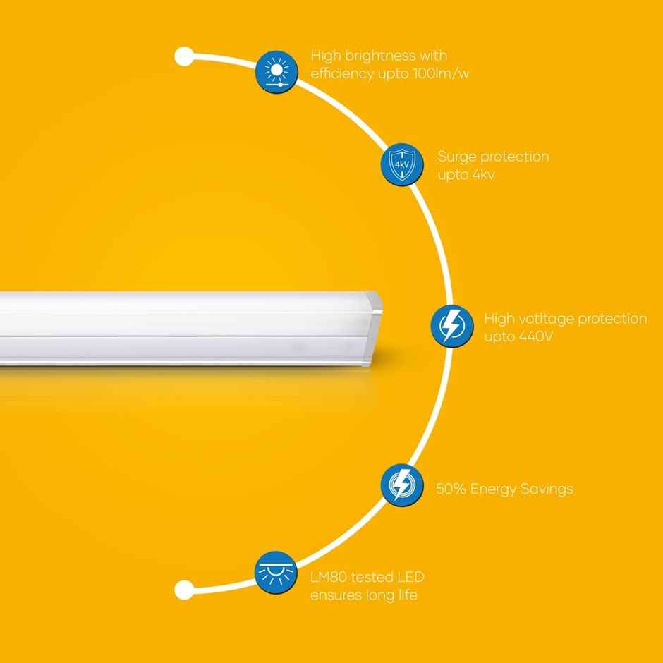 Wipro Garnet 22W LED Batten 4 Feet Cool white (6500K)