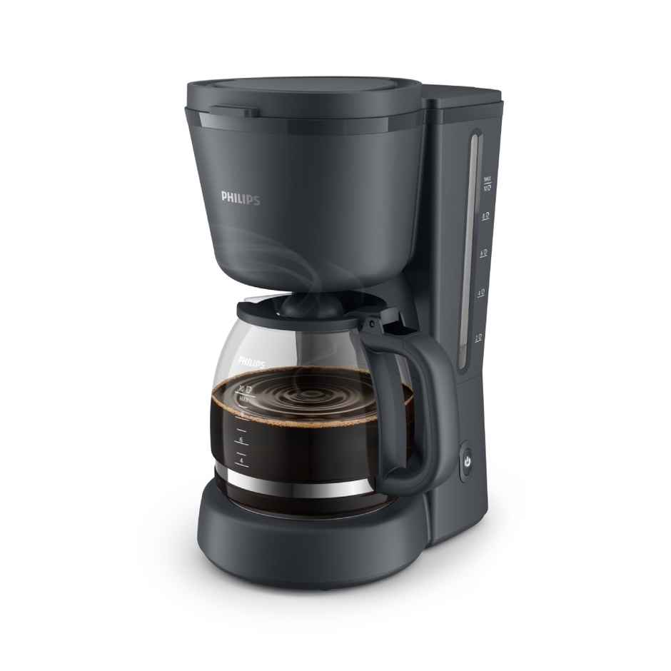 Philips Hd7430/90 1.25L Drip Coffee Maker, Capacity 1.25L, Auto shutt off after 30mins - Charcoal Grey