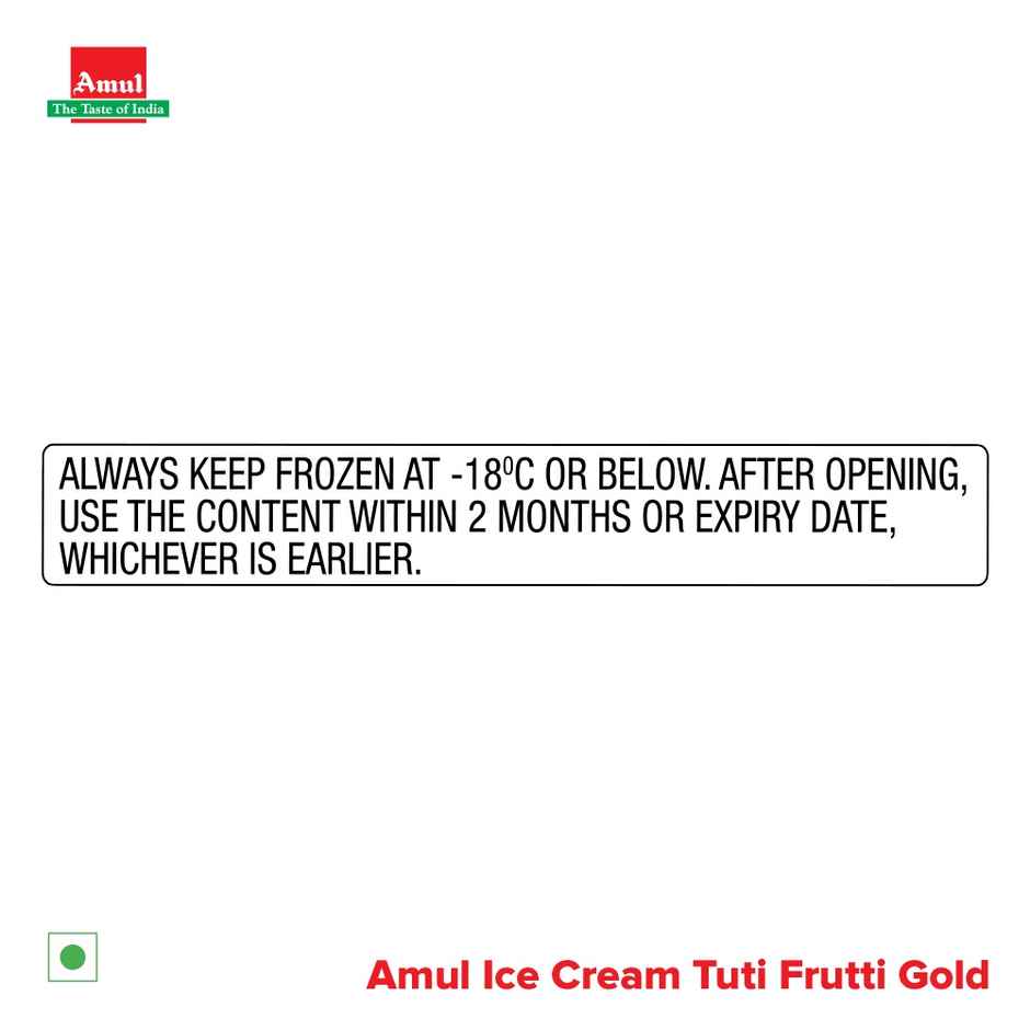 Amul Tutti Frutti Gold Ice Cream Tub