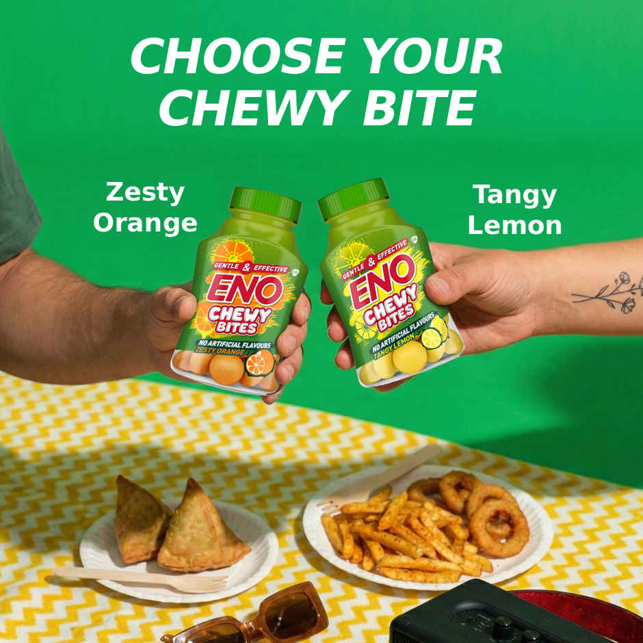 ENO Lemon Chewy Bites - On-The-Go Acidity Relief - Pack of 10 Digestive Tablets