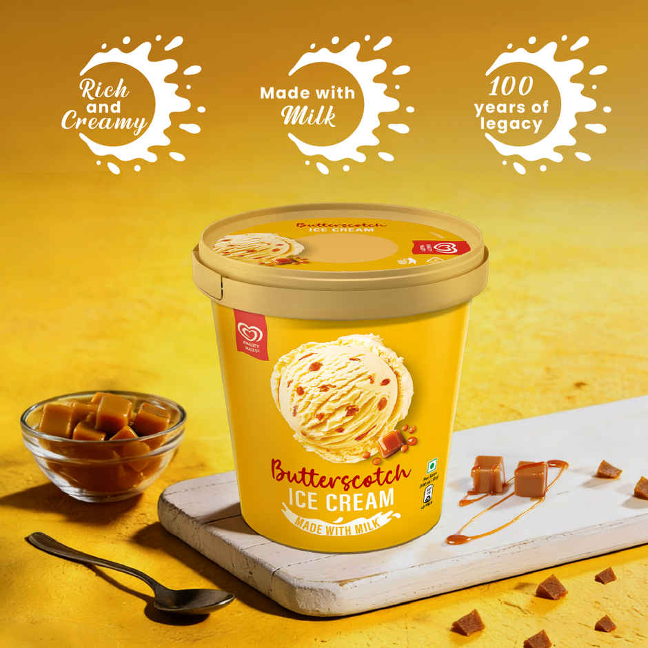 Kwality Wall's Butterscotch Ice Cream Tub
