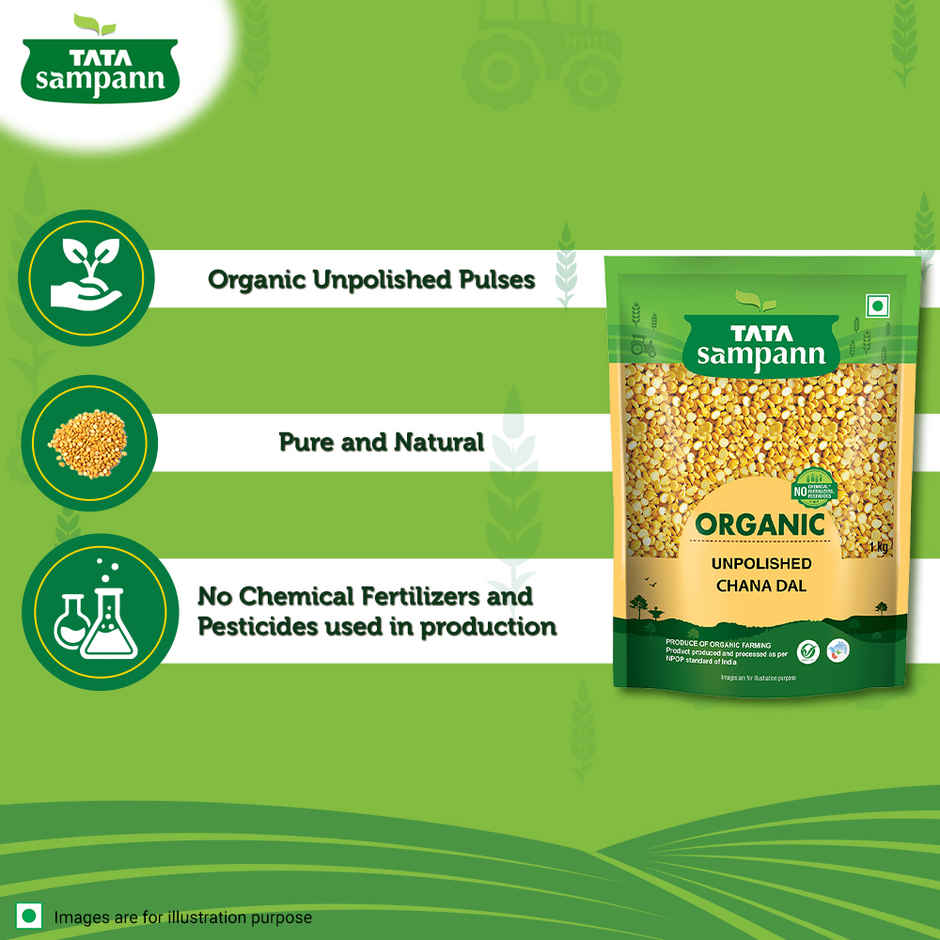 Tata Sampann Organic Unpolished Chana Dal