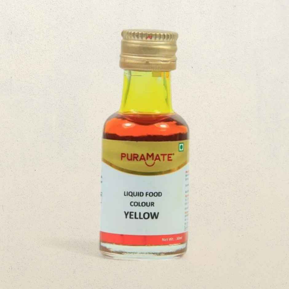 Puramate Liquid Food Colour- Yellow | Baking Ingredient
