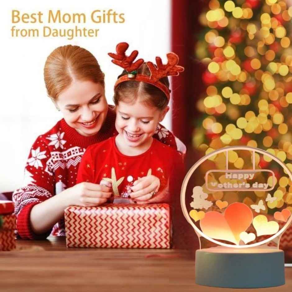 Hashwow Round Acrylic Lamp Gifts for Happy Mothers Day