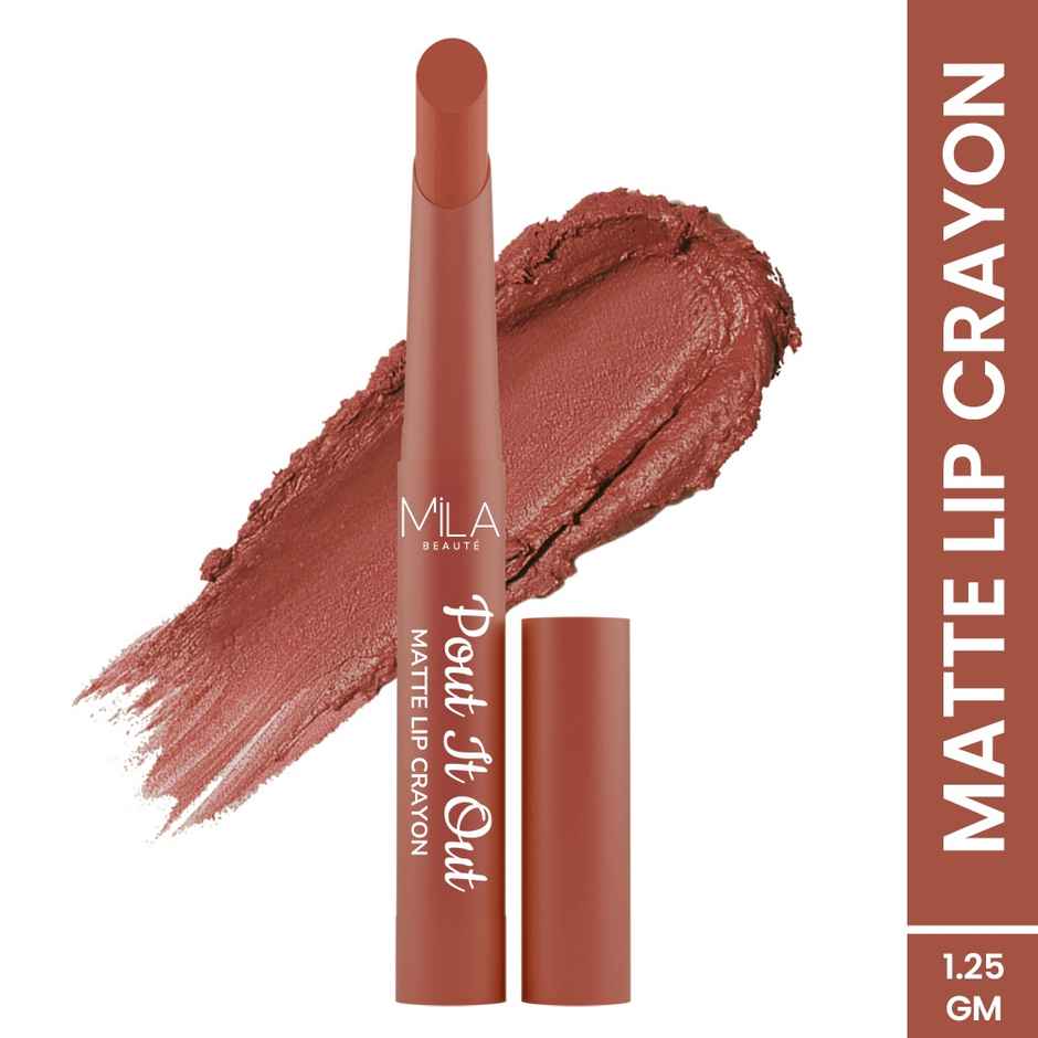 Mila Beaute Pout It Out Lip Crayon Matte Finish Highly Pigmented - 110 Mulan