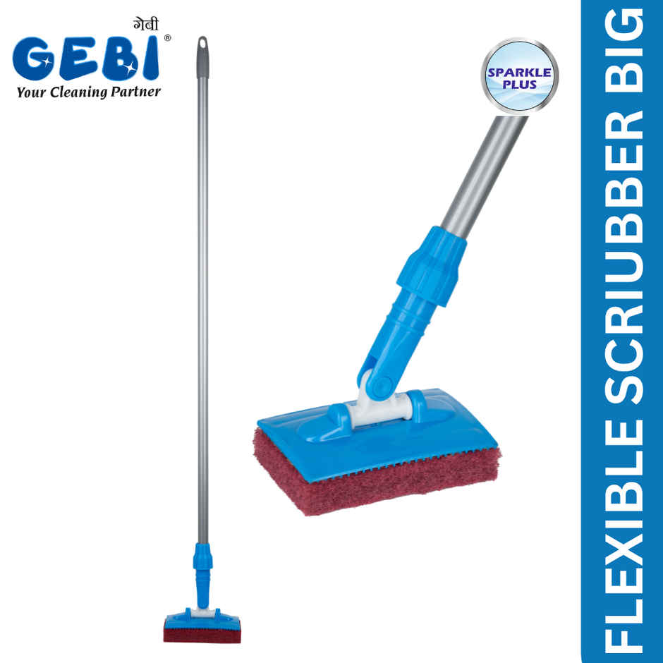 Gebi Flexi Scrubber Big - Commander Tile Brush | Telescopic Handle