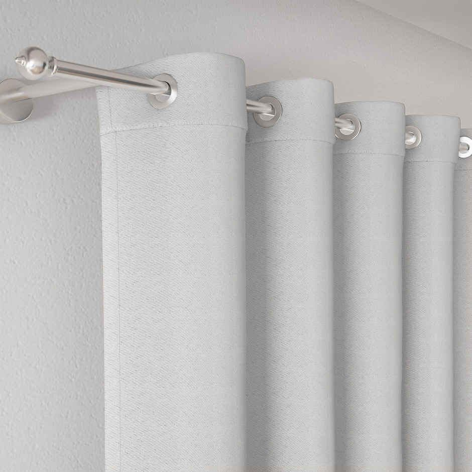 Wakefit Solid Blackout Curtain | Blocks Upto 100% Light | (9 x 4.3 ft) | For Long Door Set of 2 Agaya Grey