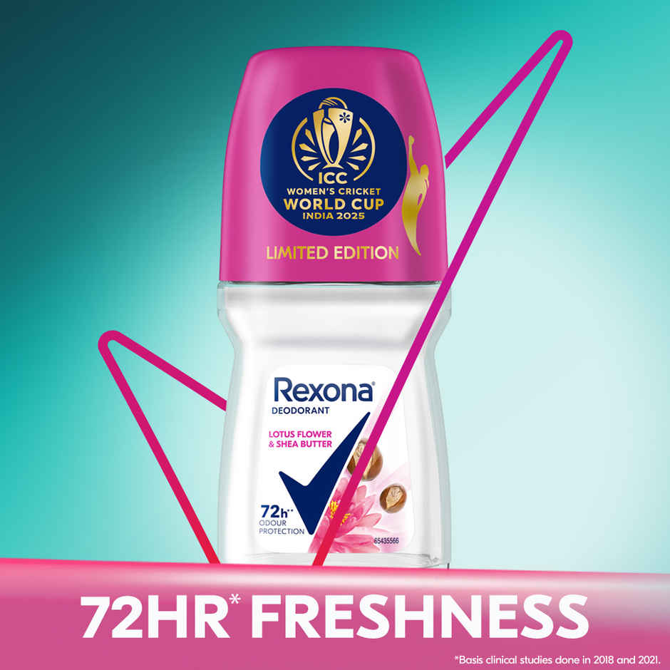 Rexona Antiperspirant Roll-on | Lotus Flower & Shea Butter 12-HAS & Glycerin