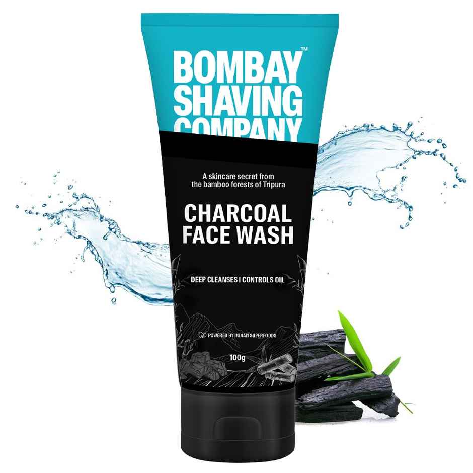Bombay Shaving Company Charcoal Face Wash, Fights Pollution And Acne | Oil Control For Men Combo