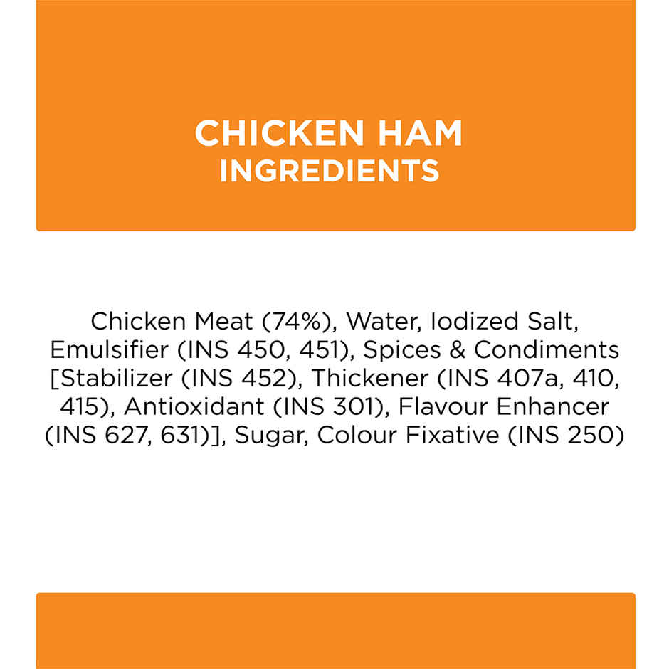 Prasuma Chicken Ham, 200g | Lightly Smoked | Fresh Chicken, No Soya | High Protein | No Trans Fat
