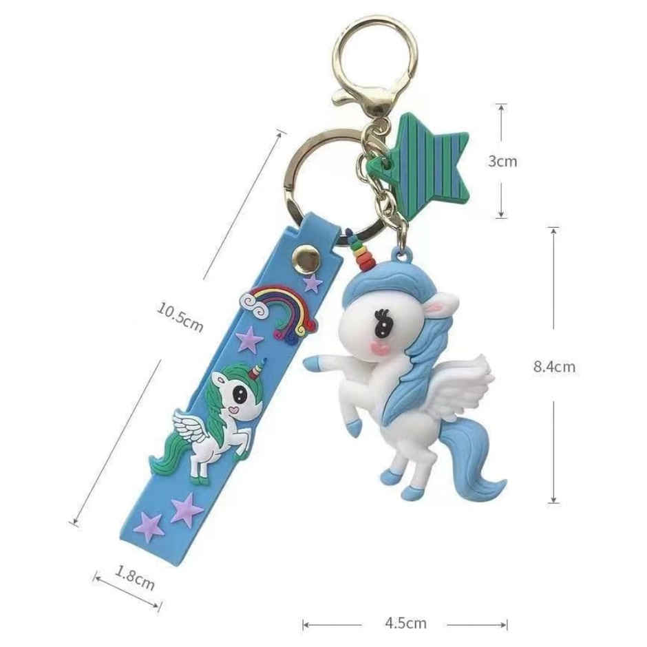 Unicorn Rubber Silicone Keychain(Colour May Vary)